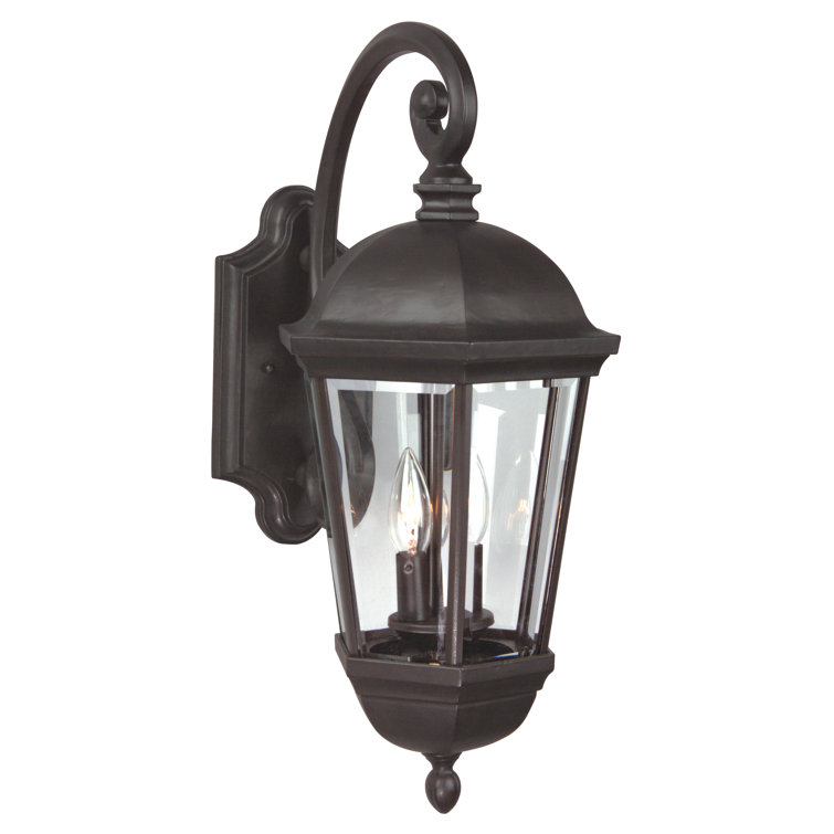 Britannia Distressed Bronze 3-Light Outdoor Wall Lantern