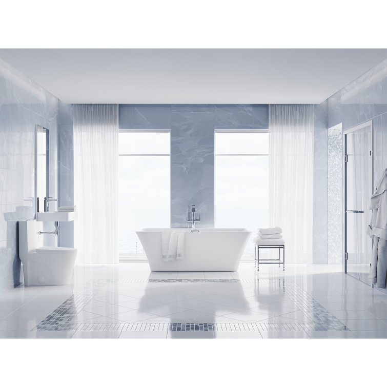 Matte White One-Piece Elongated Dual-Flush Toilet
