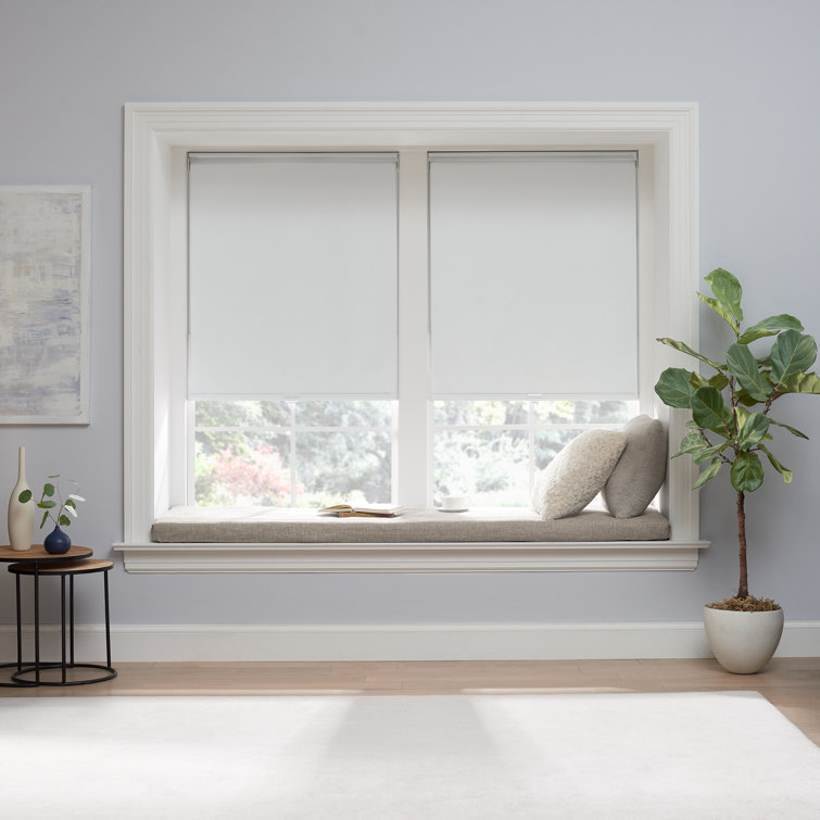 White Cordless Thermal Insulated Blackout Roller Shades