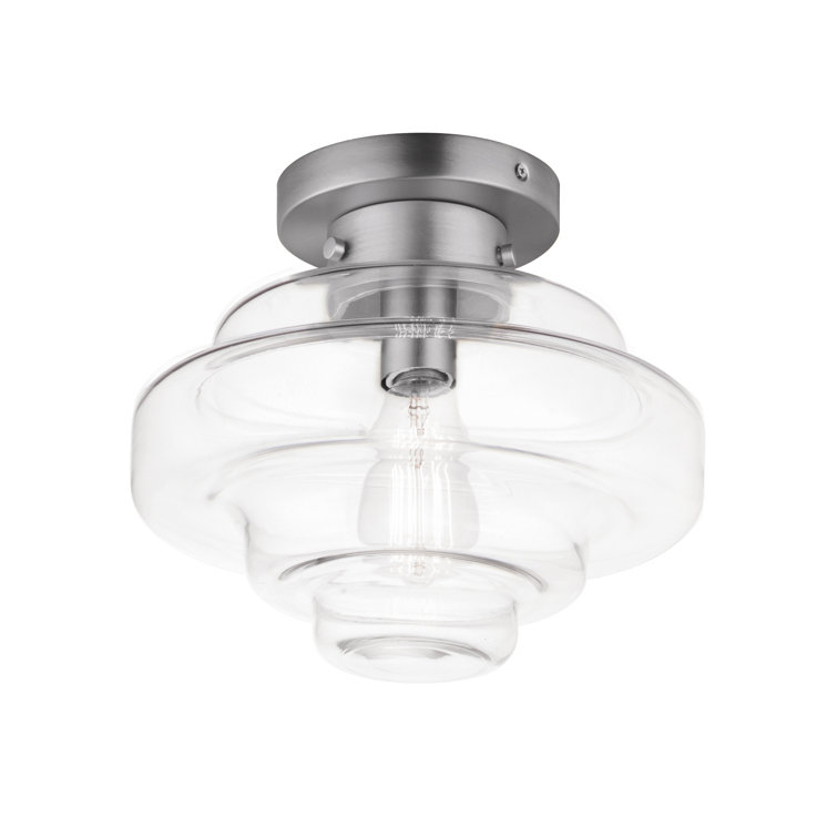 Hopson Single Light Glass Flush Mount