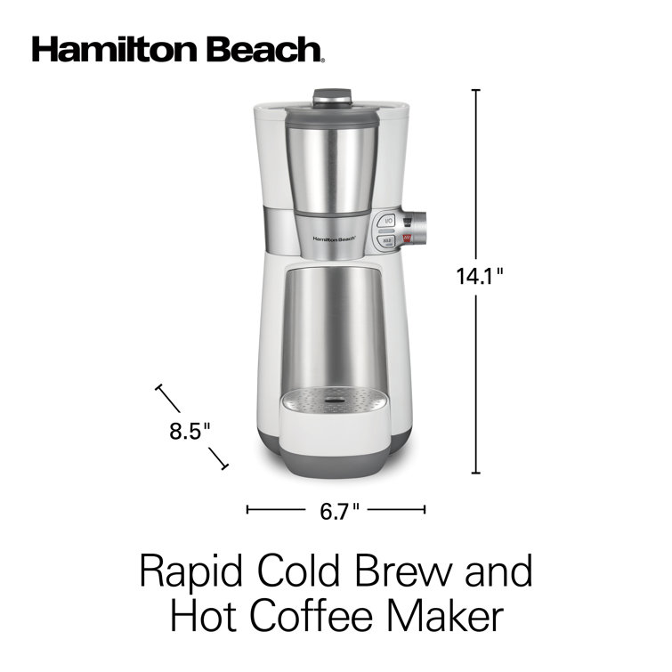 White Single Serve Cold and Hot Brew Coffee Maker