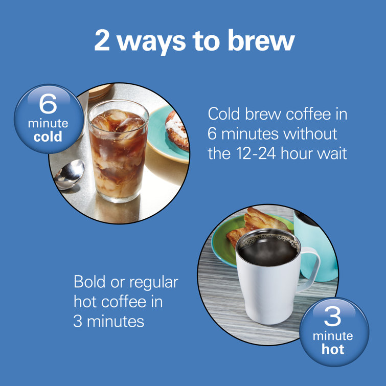 White Single Serve Cold and Hot Brew Coffee Maker