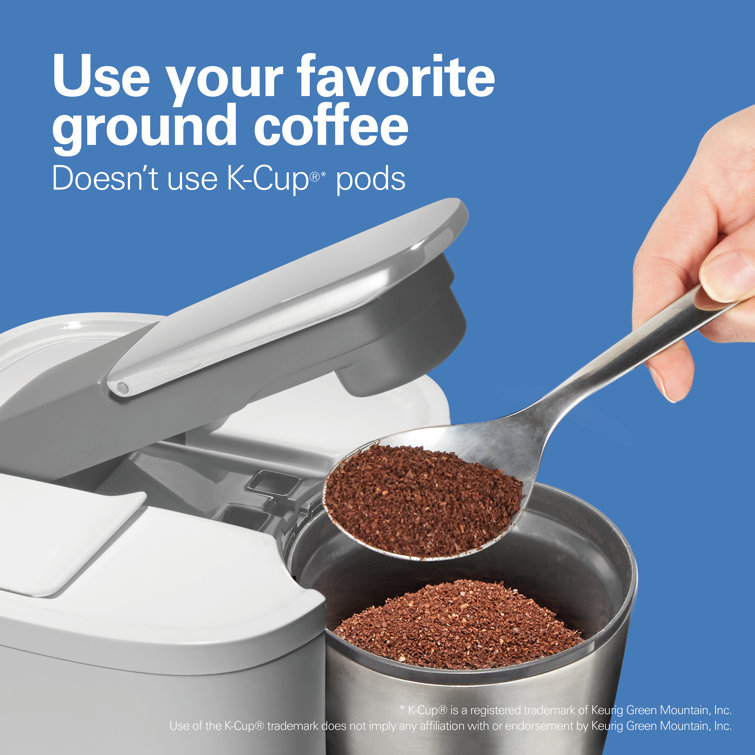 White Single Serve Cold and Hot Brew Coffee Maker