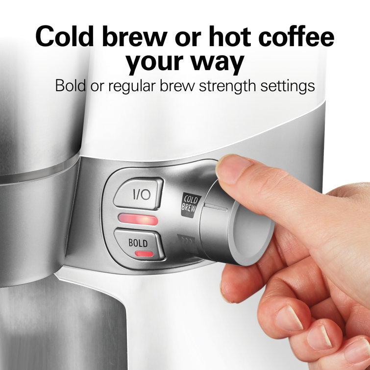 White Single Serve Cold and Hot Brew Coffee Maker