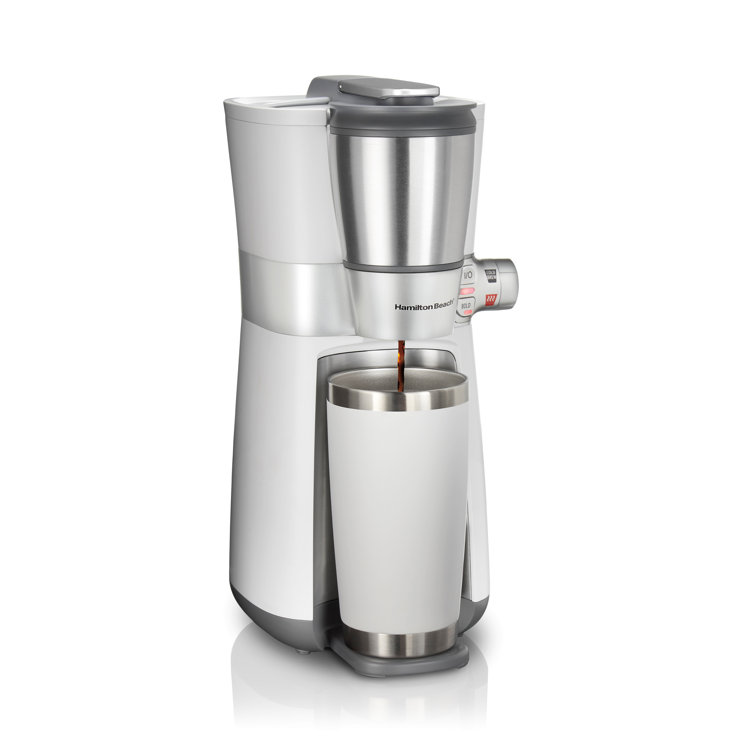 White Single Serve Cold and Hot Brew Coffee Maker