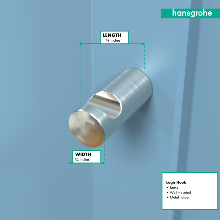 Brushed Nickel Modern Wall Mounted Robe Hook