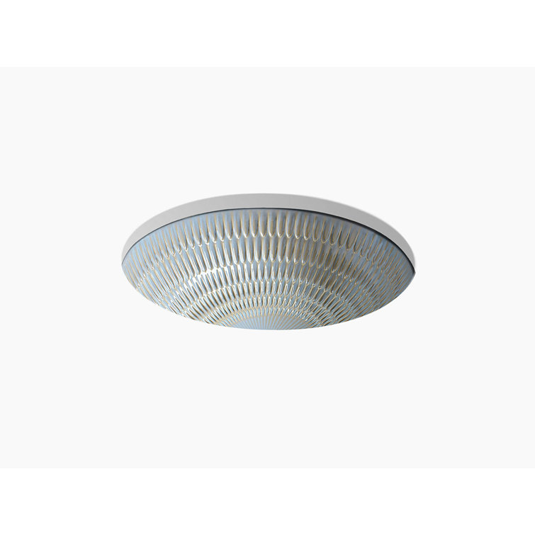 Derring Oval Undermount Ceramic Bathroom Sink, 19" Bluestone Rutile