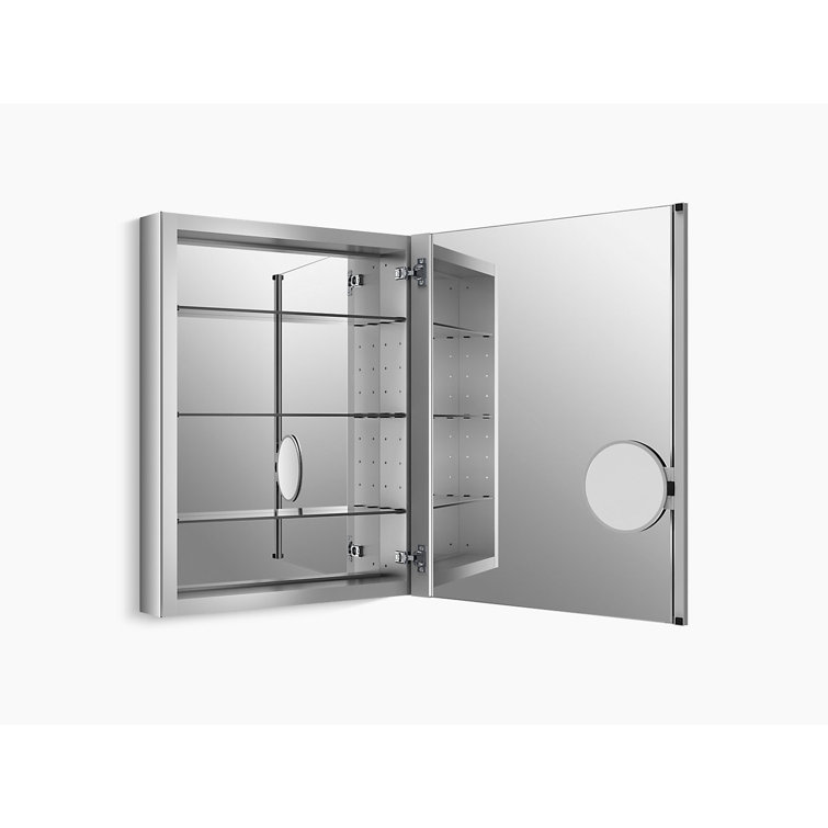 Verdera Sleek 30" Aluminum Frameless Medicine Cabinet with Adjustable Shelves