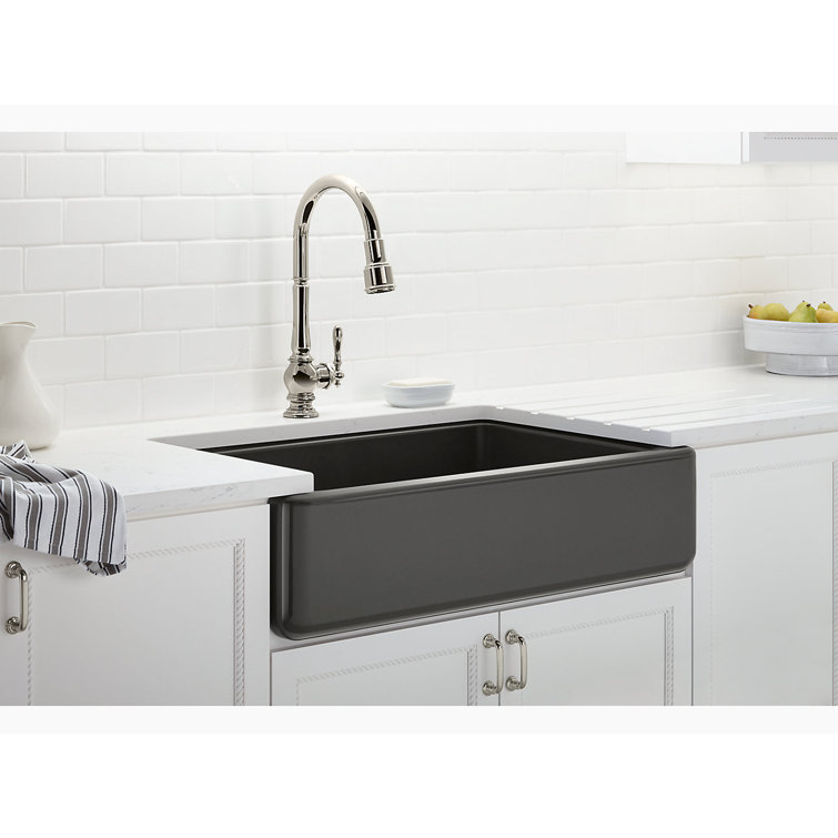Truffle Cast Iron Farmhouse Single-Bowl Kitchen Sink