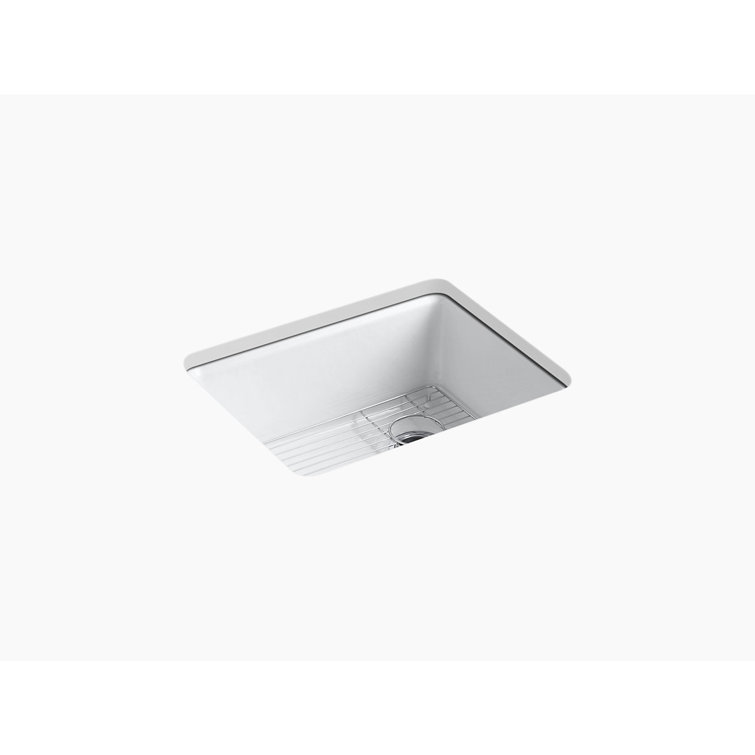 White Cast Iron Single Bowl Undermount Kitchen Sink