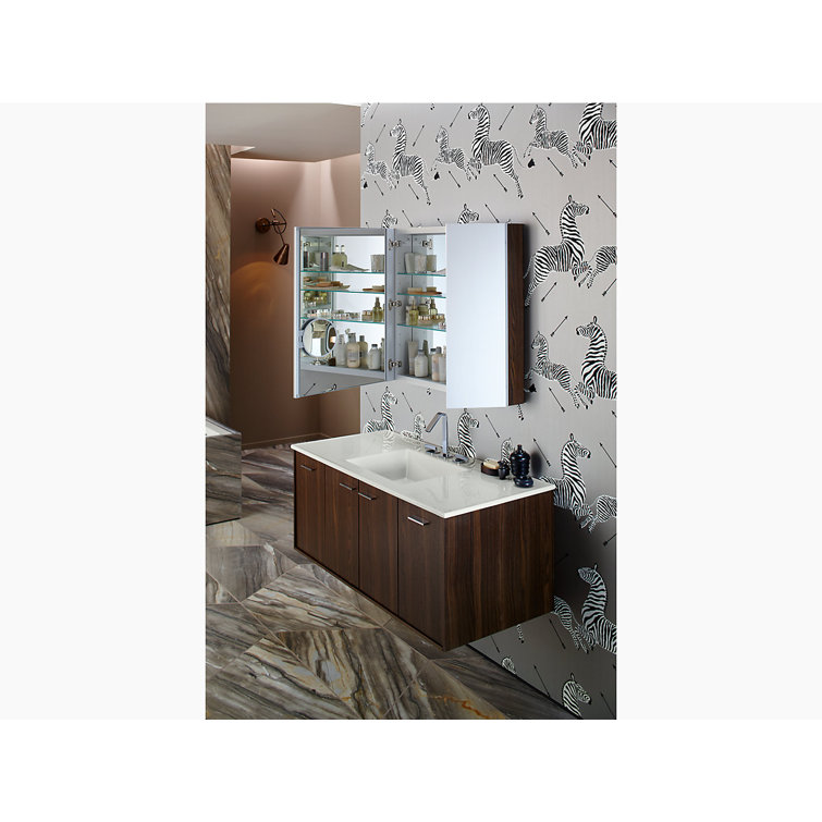 Verdera 40" Aluminum Tri-View Medicine Cabinet with Adjustable Shelves