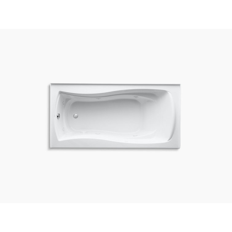 Mariposa 72" White Acrylic Alcove Whirlpool Bathtub
