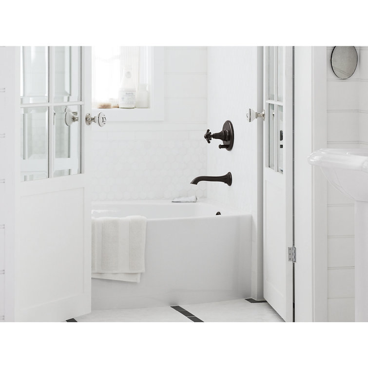 Polished Chrome Wall Mounted Brass Bath Spout