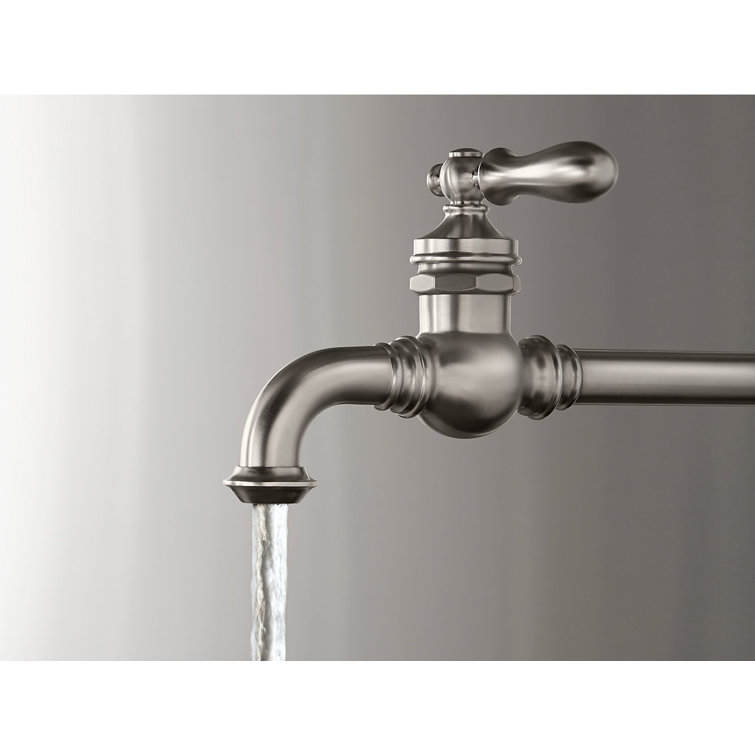 Vibrant Stainless Steel Single-Hole Deck-Mount Pot Filler