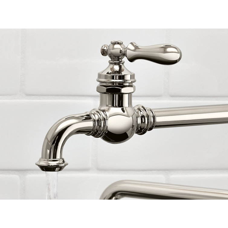 Vibrant Polished Nickel Gentleman's Bar Faucet with Accessories