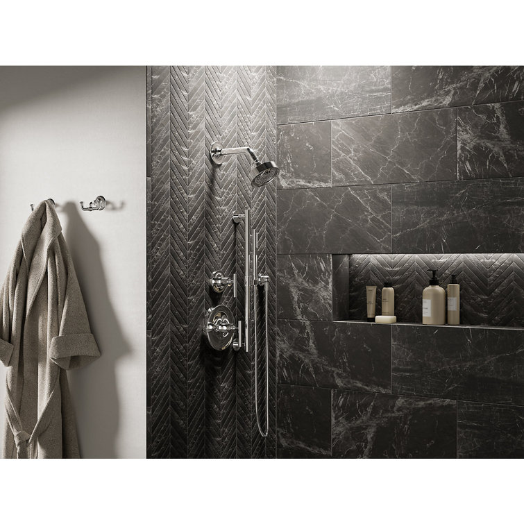 Polished Nickel Double Wall Mounted Robe Hook