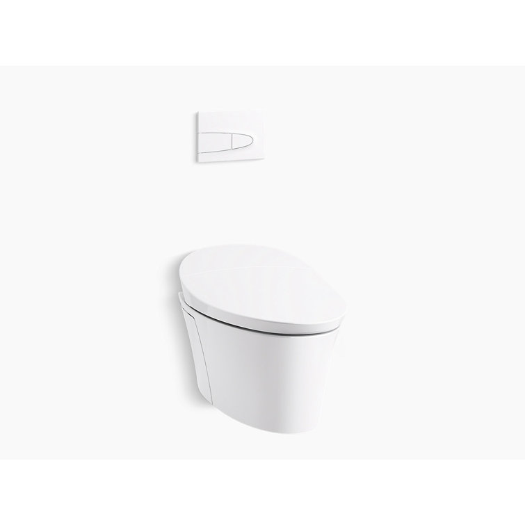 White Wall-Mounted Dual Flush High Efficiency Toilet
