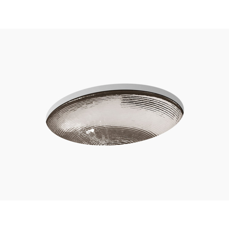 Translucent Doe Oval Glass Undermount Bathroom Sink