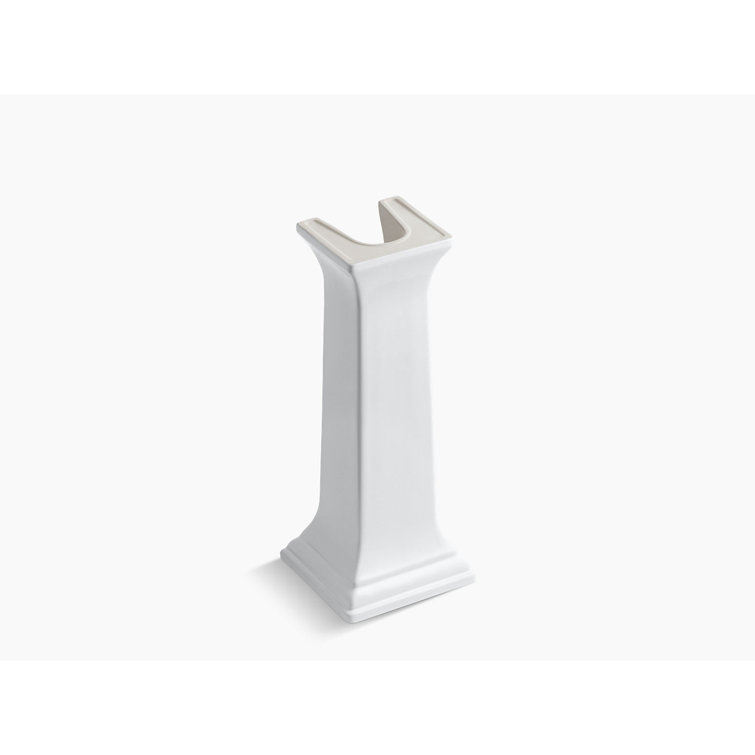 Elegant White Fireclay Memoirs Pedestal Sink Base