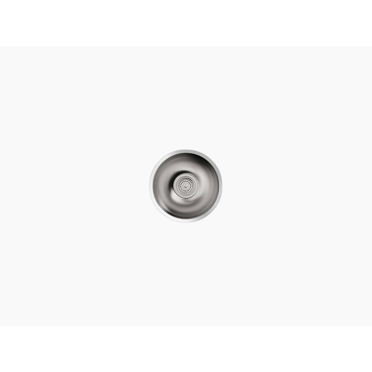 13.625'' Satin Stainless Steel Round Undermount Kitchen Sink