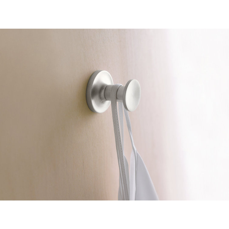 Vibrant Brushed Nickel Wall Mounted Robe Hook