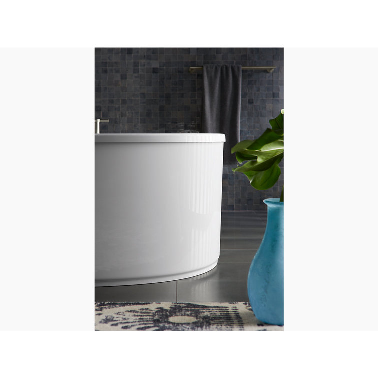 Sunstruck 66" White Acrylic Freestanding Soaking Bathtub