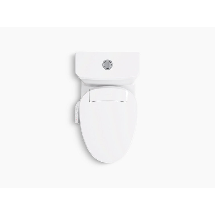 Veil White Elongated Dual-Flush One-Piece Toilet