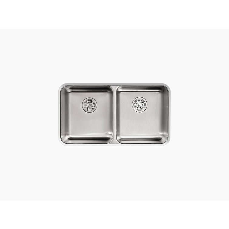 31.5'' Stainless Steel Double Bowl Drop-In Kitchen Sink