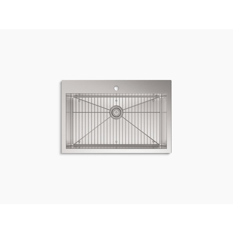 Vault 33" Stainless Steel Single Bowl Drop-in Kitchen Sink