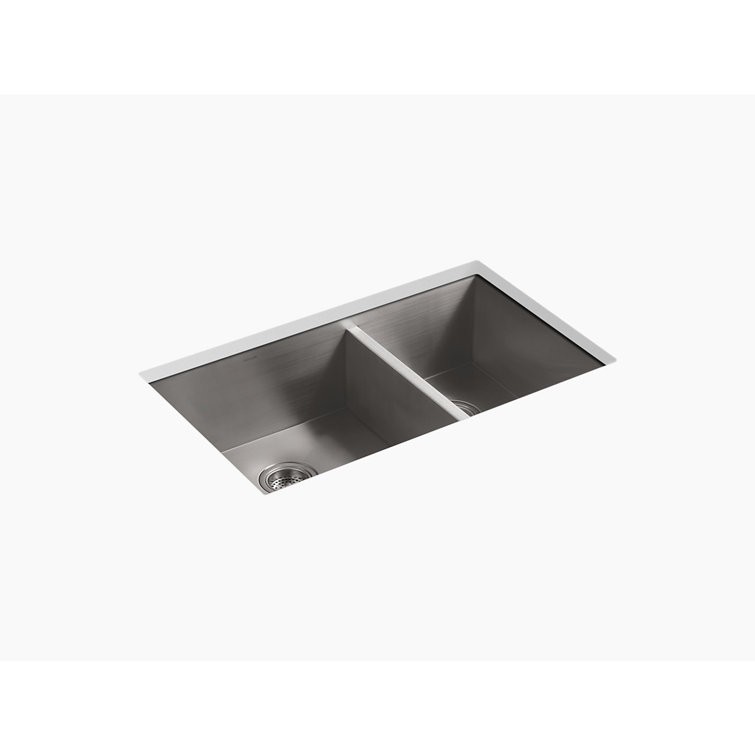 Vault 33" Stainless Steel Double Bowl Drop-In Kitchen Sink
