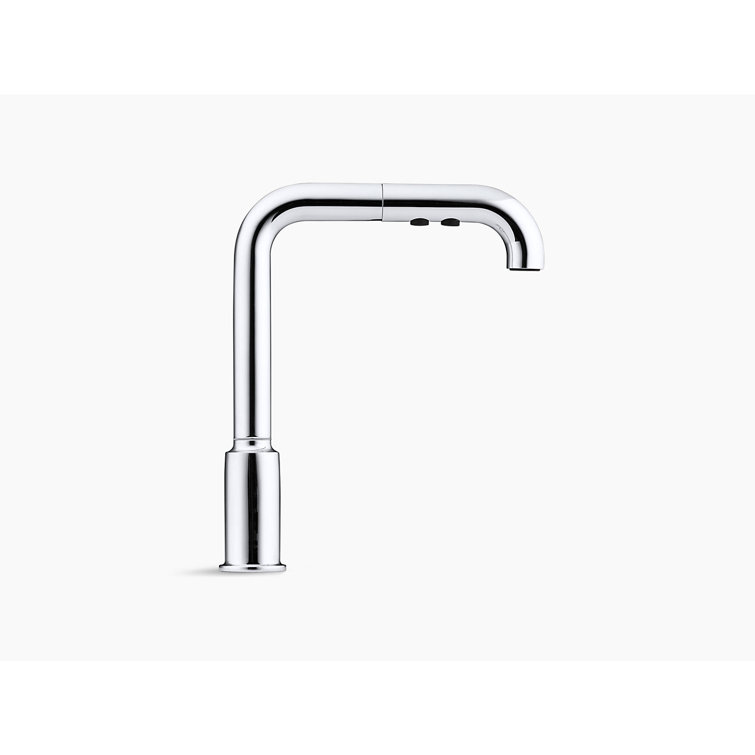 Polished Chrome Pull-Out Kitchen Faucet with Spray