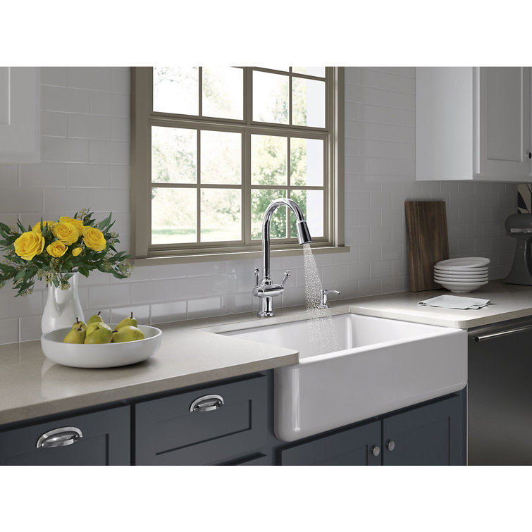 Truffle Cast Iron Farmhouse Single-Bowl Kitchen Sink