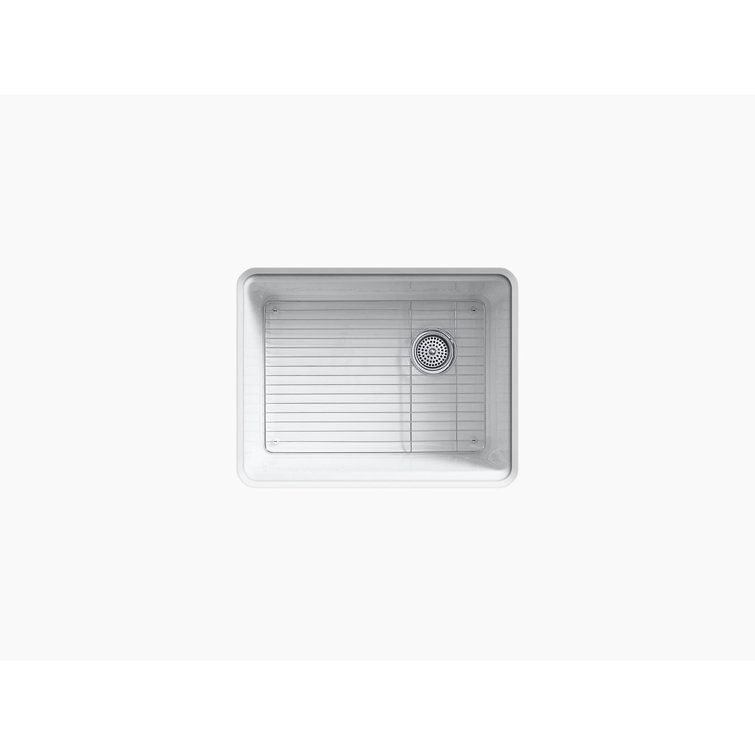 White Cast Iron Single Bowl Undermount Kitchen Sink