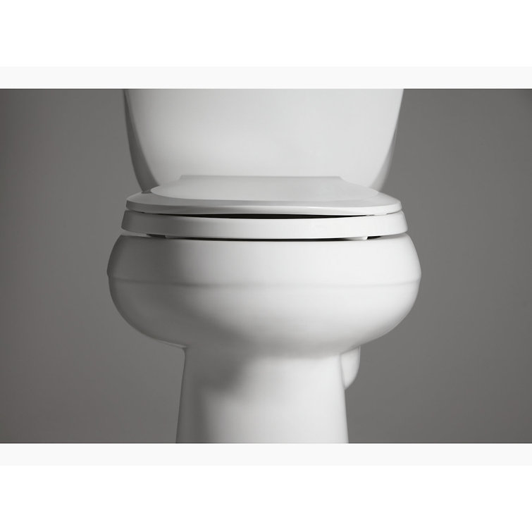 White Round-Front Toilet Seat with Quiet-Close Lid