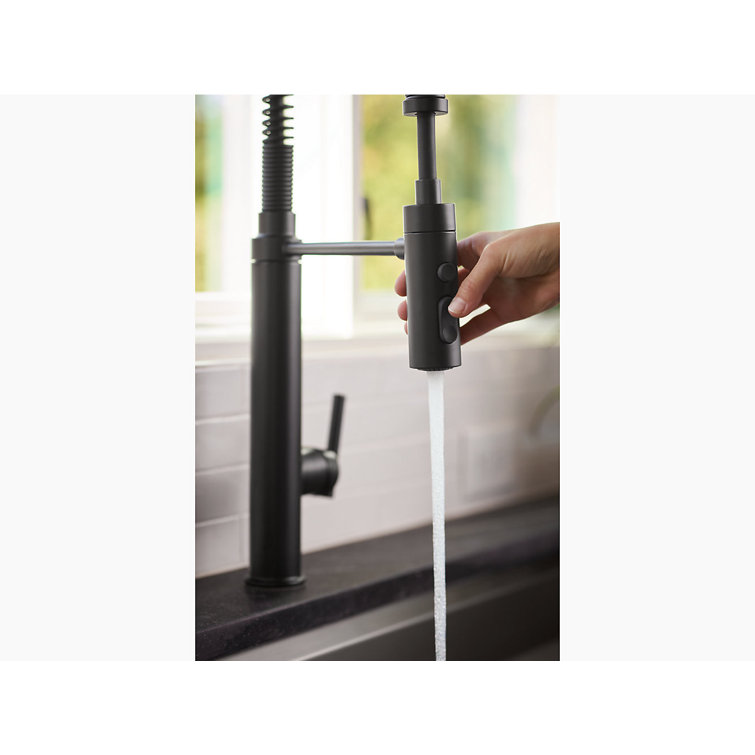 Vibrant French Gold Semi-Professional Kitchen Faucet with Pull-Down Sprayhead