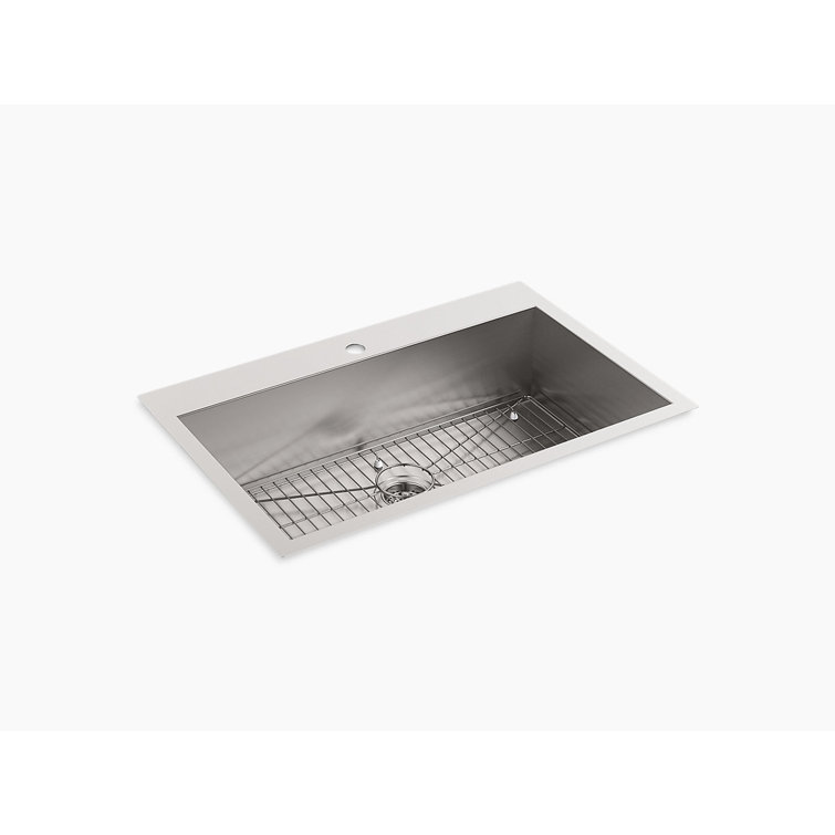 Vault 33" Stainless Steel Single Bowl Drop-in Kitchen Sink