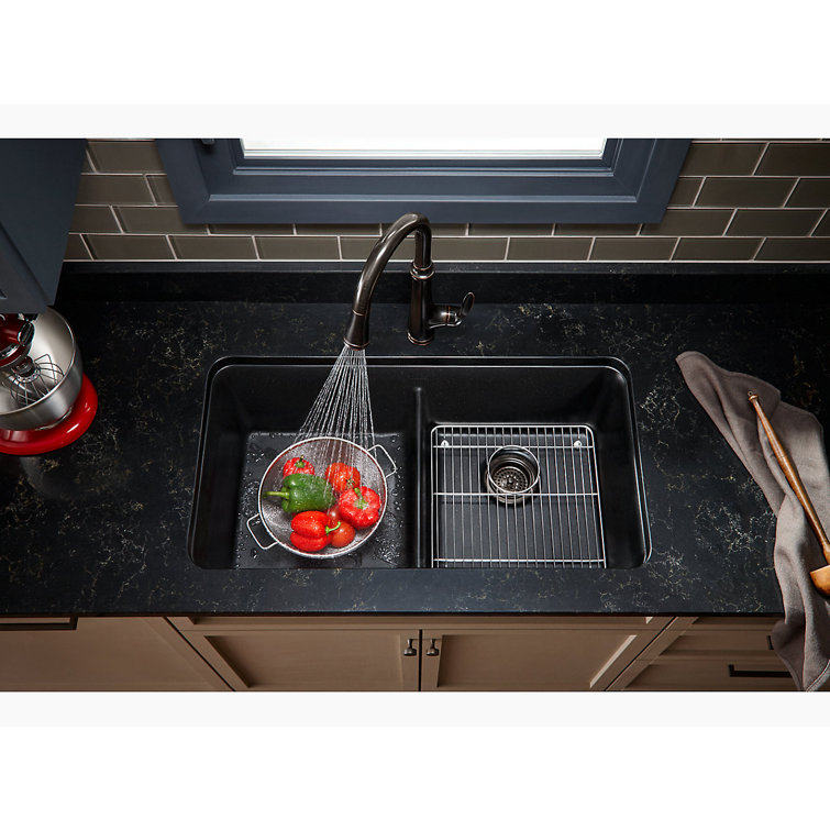 Oil-Rubbed Bronze Pull-Down Kitchen Faucet with Spray