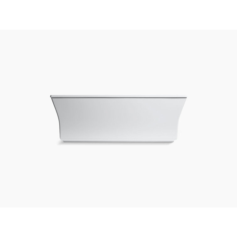 Stargaze 72" White Acrylic Freestanding Soaking Bathtub