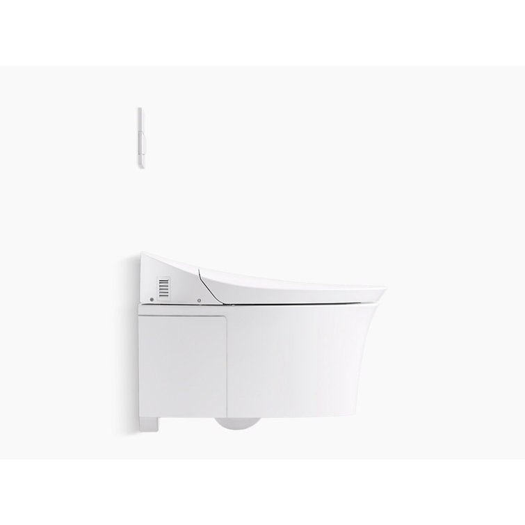 White Wall-Mounted Dual Flush High Efficiency Toilet