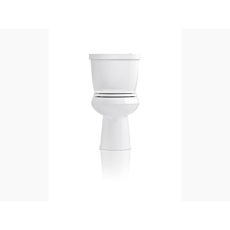 White Round-Front Toilet Seat with Quiet-Close Lid