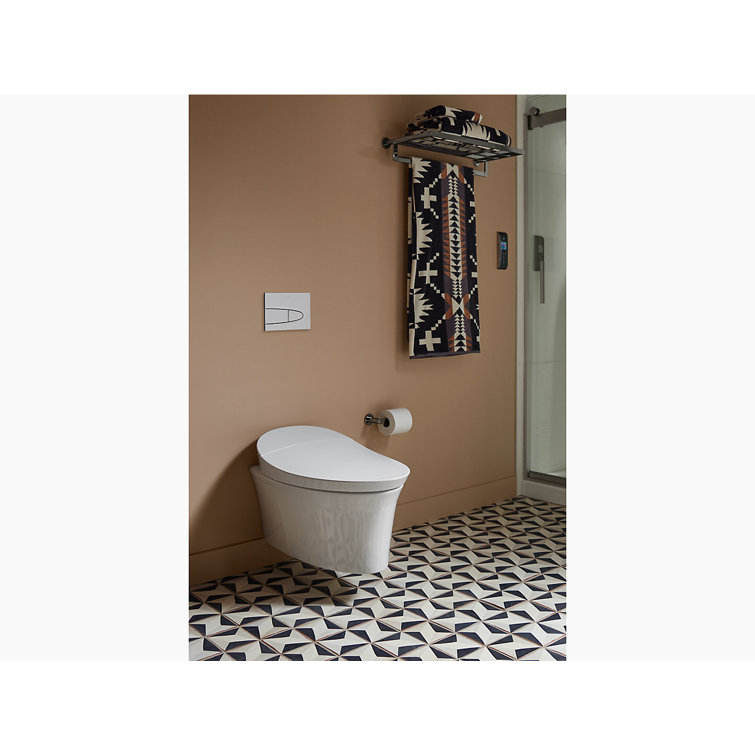 White Wall-Mounted Dual Flush High Efficiency Toilet