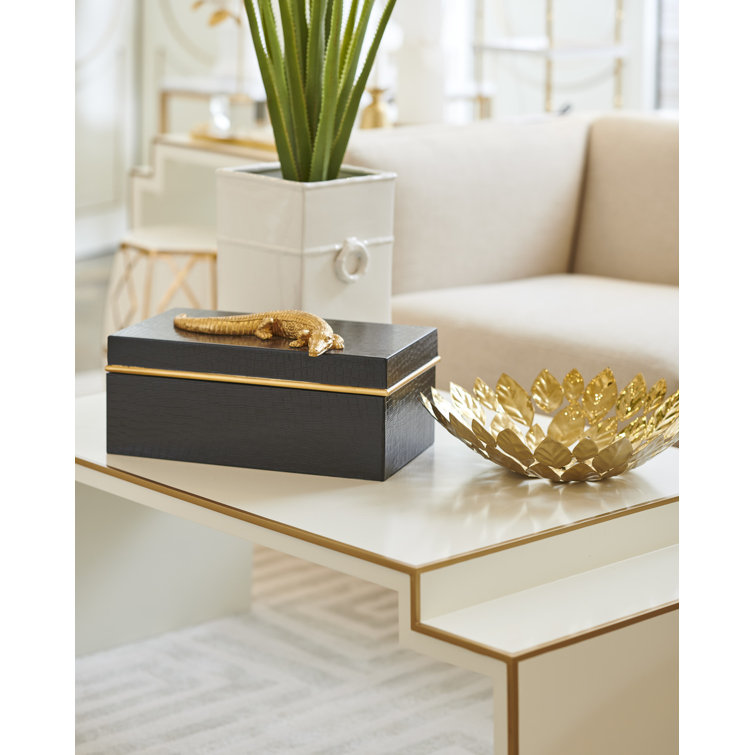 Chatsworth Cream and Gold Edged Hand-Planed Coffee Table