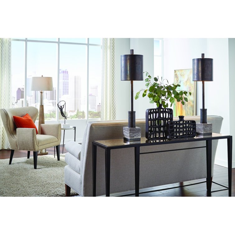 Bronze 9.25" Metal Grid Table Vase