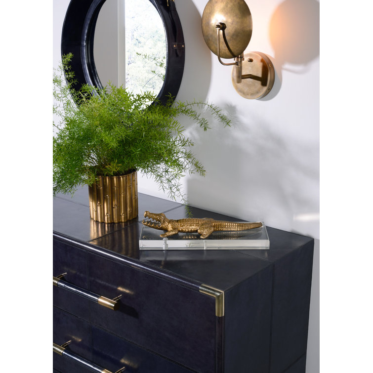 Antique Brass Mid-Century Modern Wall Sconce