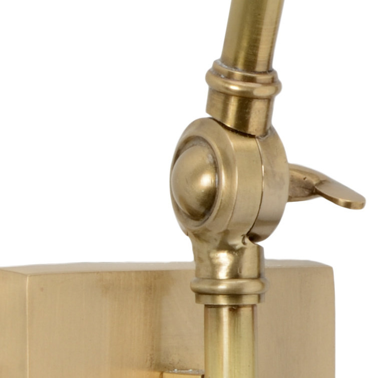 Franklin Antique Brass Swing Arm Sconce with Black Metal Shade