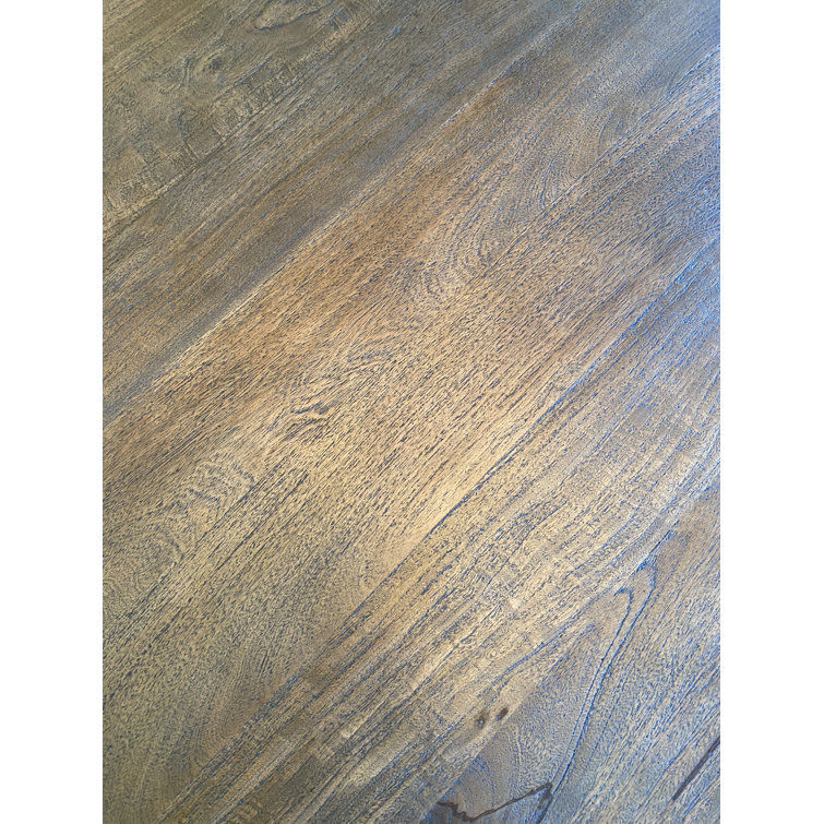 Transitional Weathered Teak 48" Round Reclaimed Wood Dining Table