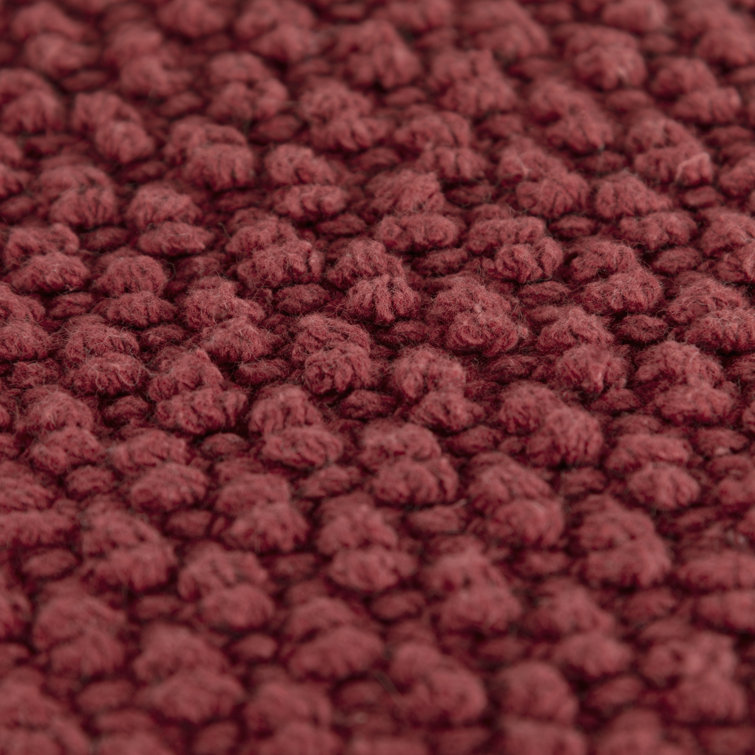 Deep Merlot Textured Cotton Square Throw Pillow