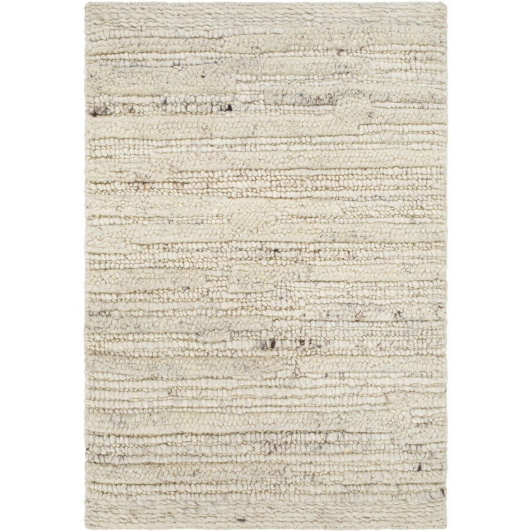 Handmade Black Spot Rectangular Wool Accent Rug 2' x 3'