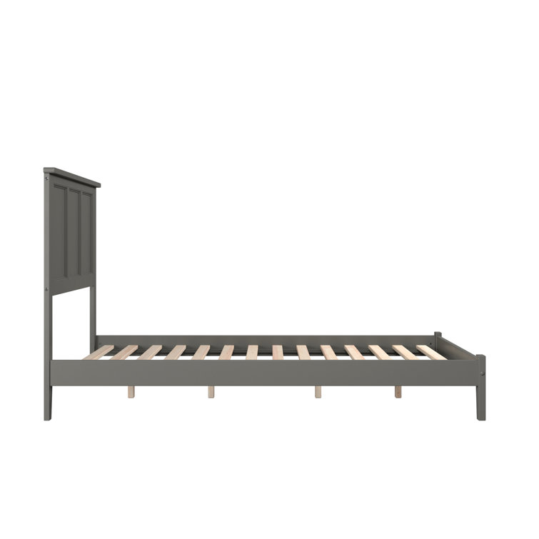 Madison Queen Walnut Upholstered Platform Bed with Storage Drawer