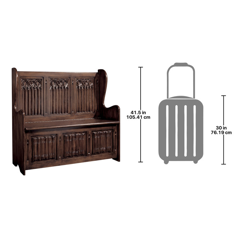 Kylemore Abbey Gothic Mahogany Storage Bench